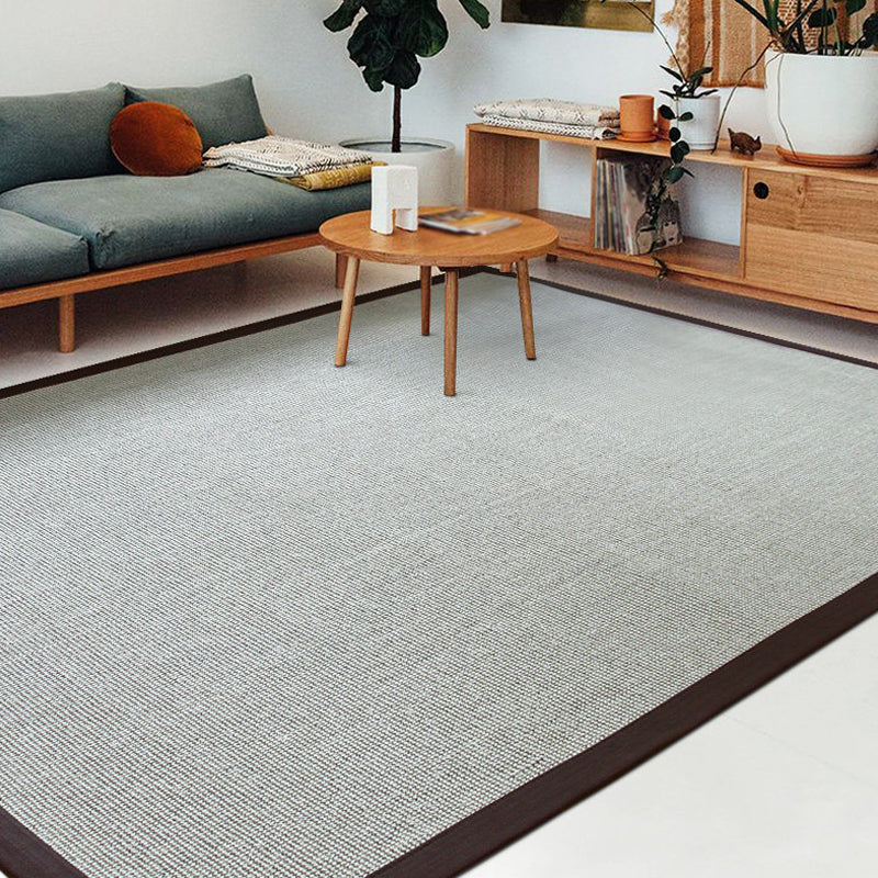 Avtoit | Rural Solid Color Carpet Gray Jute Carpet Washable Pet Friendly Non-Slip Back Area Rug for Living Room