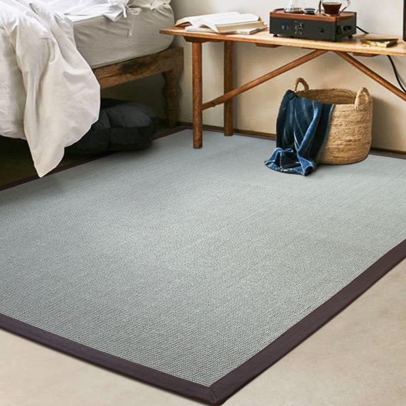 Avtoit | Rural Solid Color Carpet Gray Jute Carpet Washable Pet Friendly Non-Slip Back Area Rug for Living Room