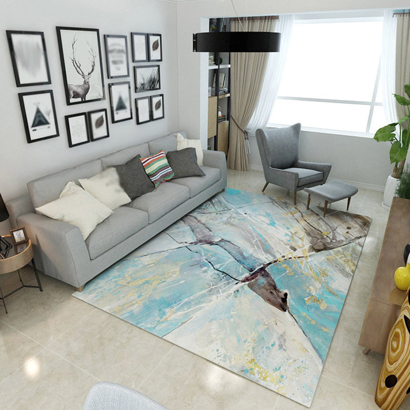 Avtoit | Multicolor Abstract Carpet Polyester Industrial Carpet Pet Friendly Washable Non-Slip Rug for Living Room