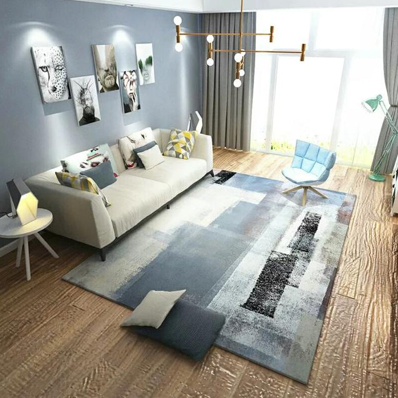 Avtoit | Multicolor Abstract Carpet Polyester Industrial Carpet Pet Friendly Washable Non-Slip Rug for Living Room