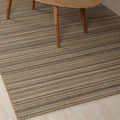 Avtoit | Brown Living Room Rug Landscape Striped Pattern Rug Jute Washable Anti-Slip Flooring Pet-Friendly Rug