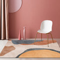 Avtoit | Multicolour Bedroom Rug Contemporary Color Block Rug Polyester Washable Non-slip Underlay Pet Friendly Rug