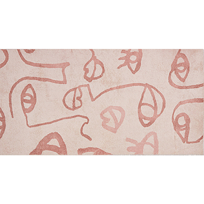 Avtoit | Creative Abstract Carpet Red and Pink Modernism Carpet Polyester Pet Friendly Washable Non-Slip Area Rug for Bedroom
