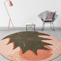 Avtoit | Red and Pink Abstract Carpet Polyester Modern Carpet Pet-Friendly Washable Non-Slip Carpet for the Living Room