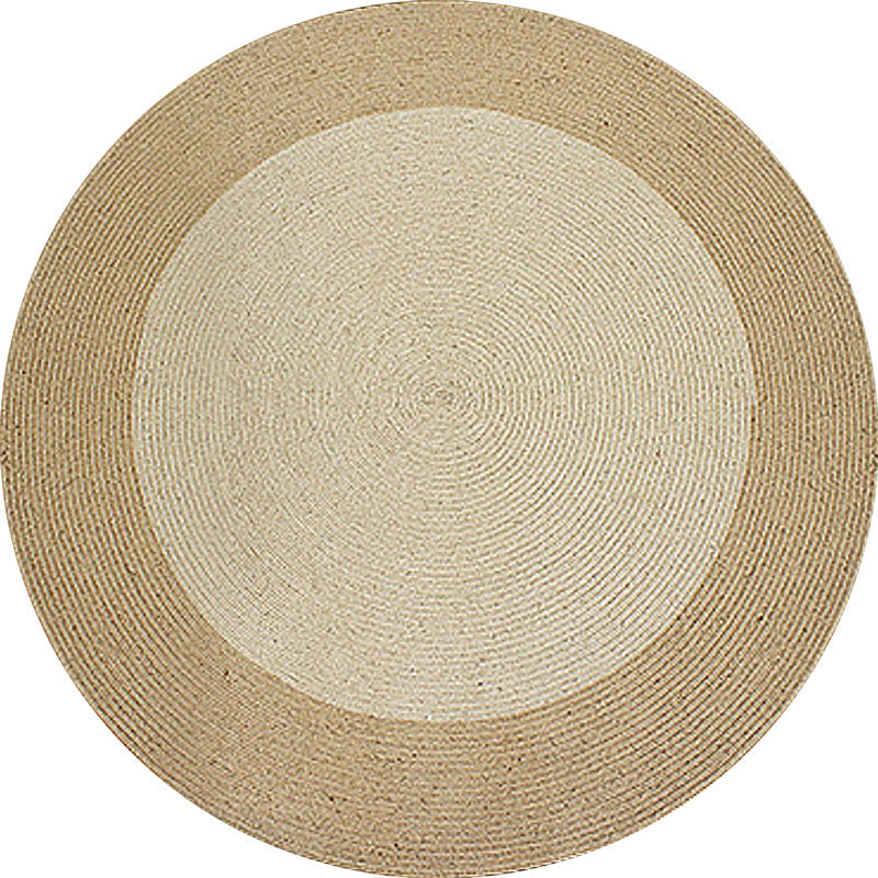 Avtoit | Brown Bedroom Carpet Rustic Circular Pattern Rug Sisal Washable Non-Slip Backing Pet-Friendly Rug