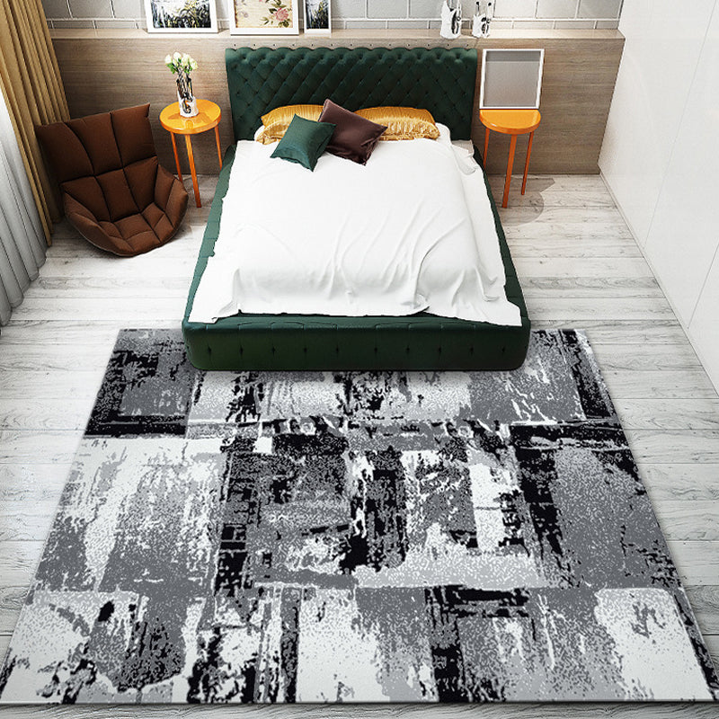 Avtoit | Unique Abstract Carpet Multicolor Industrial Carpet Polyester Pet Friendly Washable Non-Slip Area Rug for Living Room