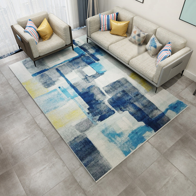 Avtoit | Multicolor Abstract Carpet Polyester Industrial Carpet Pet Friendly Washable Non-Slip Carpet for Bedroom