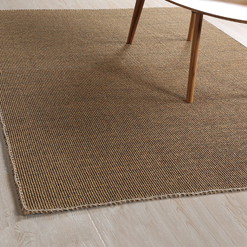 Avtoit | Brown Bedroom Rug Country Striped Pattern Rug Jute Washable Non-Slip Backing Pet Friendly Carpet