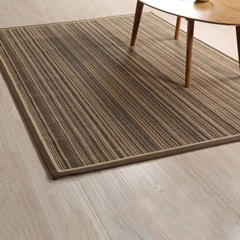 Avtoit | Brown Striped Pattern Rug Sisal Country Rug Pet Friendly Washable Non-Slip Rug for Living Room