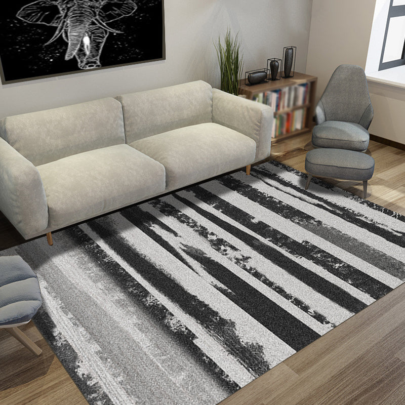 Avtoit | Creative Abstract Rug Multicolor Industrial Rug Polyester Pet Friendly Washable Non-Slip Carpet for Living Room