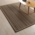 Avtoit | Rustic Striped Pattern Area Rug Brown Sisal Rug Non-Slip Pet-Friendly Washable Area Rug for Living Room