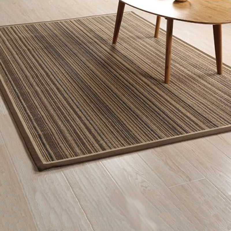 Avtoit | Rustic Striped Pattern Area Rug Brown Sisal Rug Non-Slip Pet-Friendly Washable Area Rug for Living Room