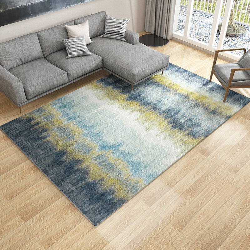 Avtoit | Multicolor Living Room Rug Industrial Abstract Rug Polyester Washable Non-Slip Back Pet-Friendly Rug