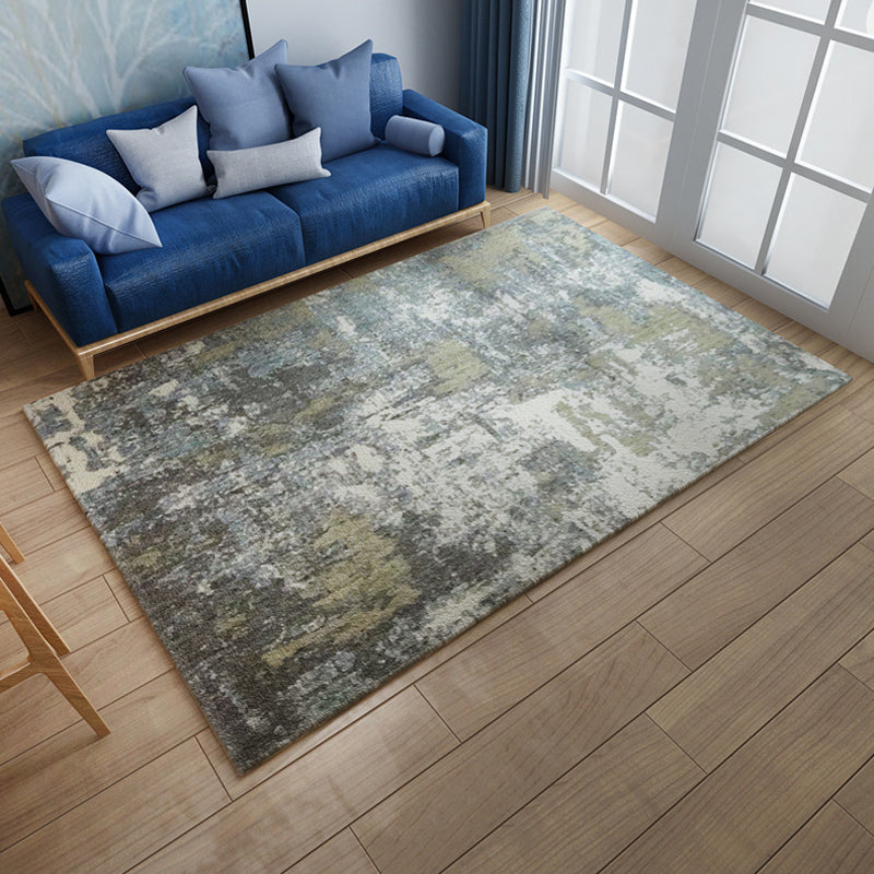 Avtoit | Multicolor Living Room Rug Industrial Abstract Rug Polyester Washable Non-Slip Back Pet-Friendly Rug