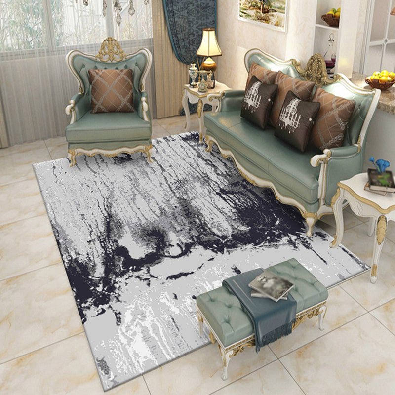 Avtoit | Industrial Color Block Carpet Multicolor Polyester Carpet Anti-slip Pet Friendly Washable Area Carpet for Bedroom