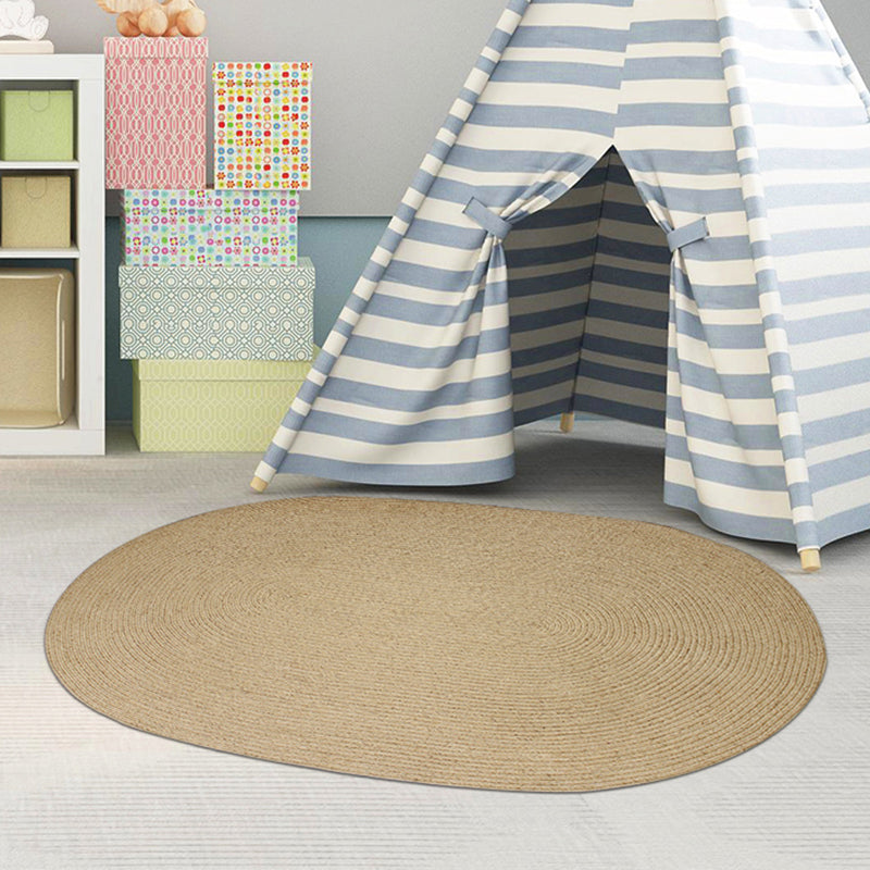 Avtoit | Brown Solid Color Rug Sisal Country Rug Pet Friendly Washable Non-Slip Rug for Bedroom