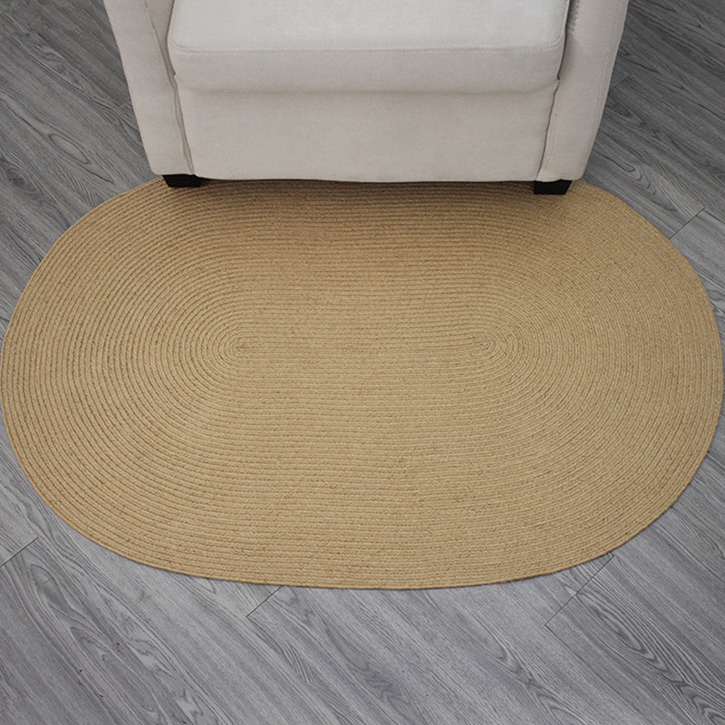 Avtoit | Brown Solid Color Rug Sisal Country Rug Pet Friendly Washable Non-Slip Rug for Bedroom