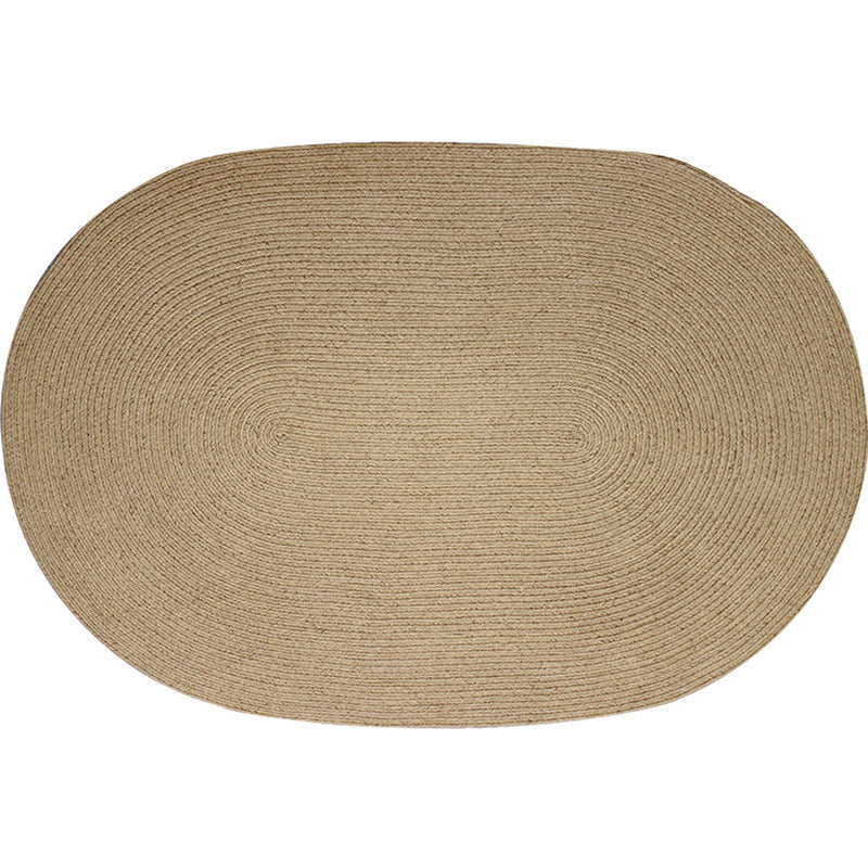 Avtoit | Brown Solid Color Rug Sisal Country Rug Pet Friendly Washable Non-Slip Rug for Bedroom