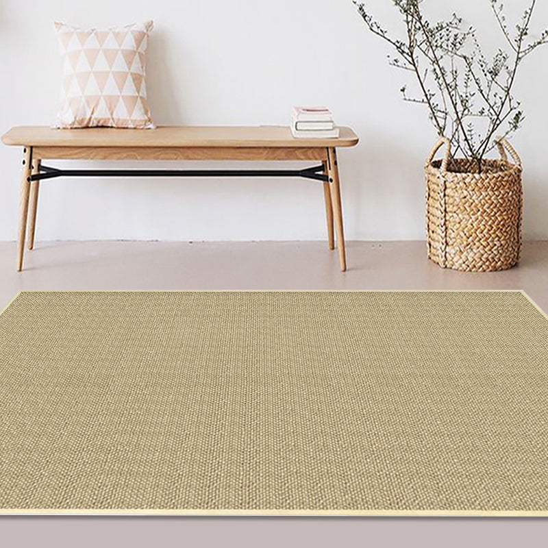 Avtoit | Brown Living Room Rug Rustic Solid Color Rug Sisal Washable Non-Slip Back Pet-Friendly Rug