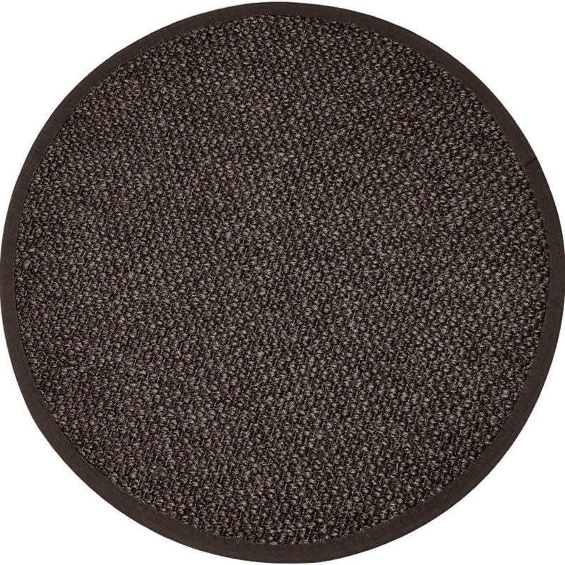 Avtoit | Country Solid Color Area Rug Black Jute Rug Non-Slip Pet Friendly Washable Area Rug for Study