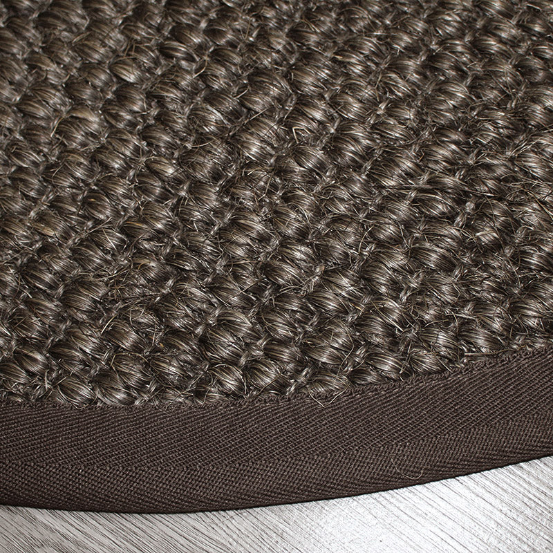 Avtoit | Country Solid Color Area Rug Black Jute Rug Non-Slip Pet Friendly Washable Area Rug for Study