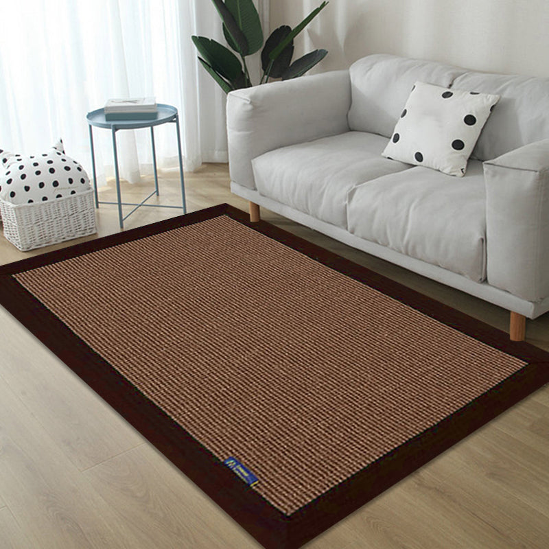 Avtoit | Casual Plain Rug Brown Country Rug Jute Pet-Friendly Washable Non-Slip Rug for Decoration