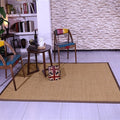 Avtoit | Brown Solid Color Rug Sisal Country Rug Pet Friendly Washable Non-Slip Rug for Bedroom