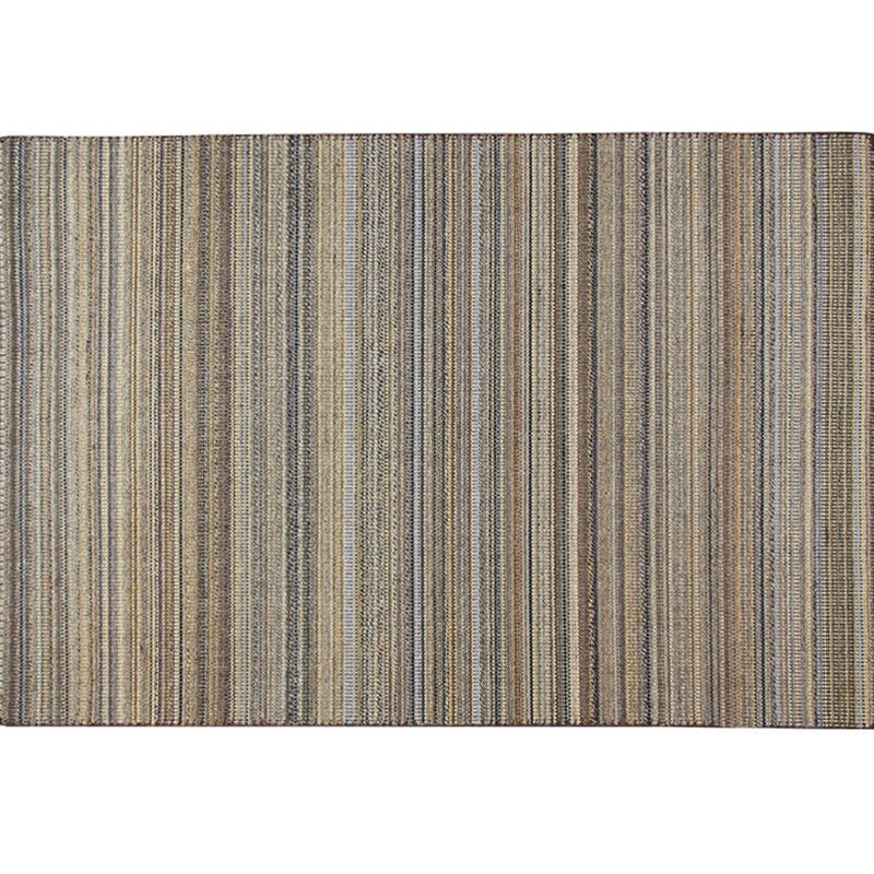 Avtoit | Outskirts Striped Pattern Carpet Brown Jute Carpet Non-Slip Pet Friendly Washable Area Rug for Study