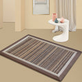 Avtoit | Brown Living Room Rug Rustic Striped Pattern Rug Sisal Washable Non-Slip Backing Pet-Friendly Rug