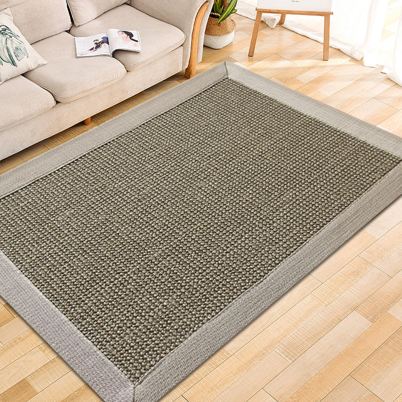 Avtoit | Gray Living Room Rug Rustic Solid Rug Sisal Washable Non-Slip Backing Pet-Friendly Rug