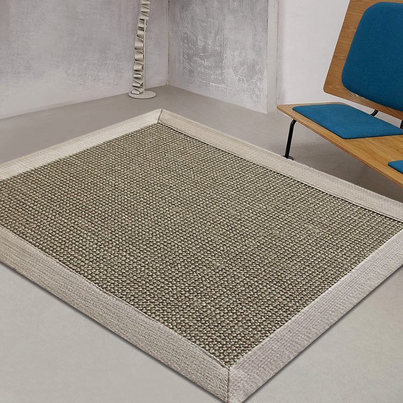 Avtoit | Gray Living Room Rug Rustic Solid Rug Sisal Washable Non-Slip Backing Pet-Friendly Rug