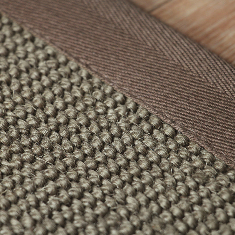 Avtoit | Country Plain Carpet Brown Jute Carpet Non-slip Pet Friendly Washable Carpet for Study