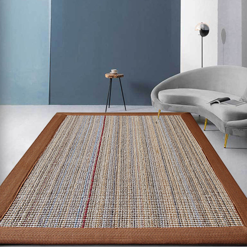 Avtoit | Brown Solid Color Rug Sisal Country Rug Pet Friendly Washable Non-Slip Rug for Bedroom