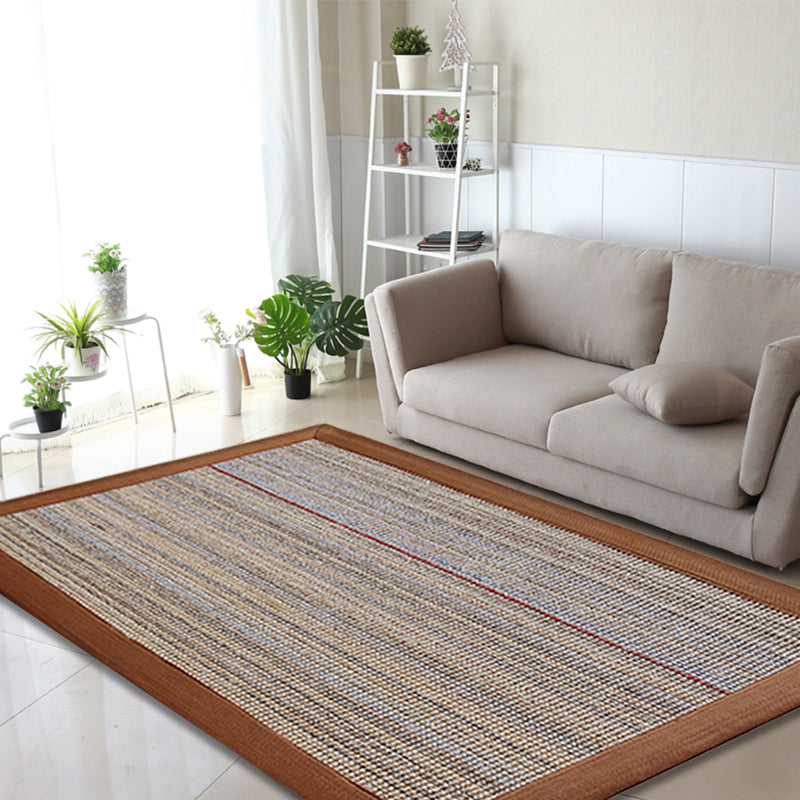 Avtoit | Brown Solid Color Rug Sisal Country Rug Pet Friendly Washable Non-Slip Rug for Bedroom