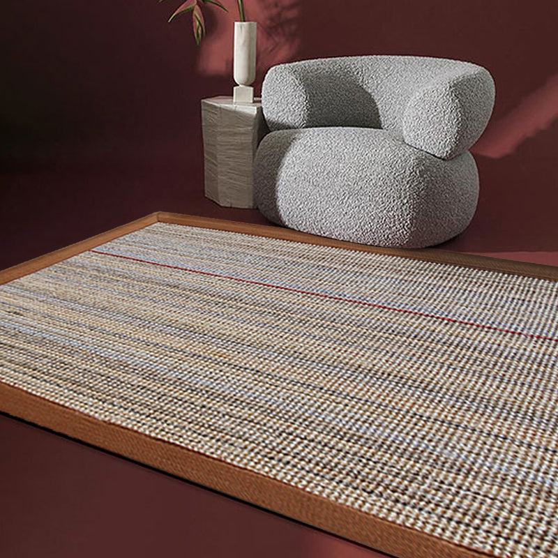 Avtoit | Brown Solid Color Rug Sisal Country Rug Pet Friendly Washable Non-Slip Rug for Bedroom