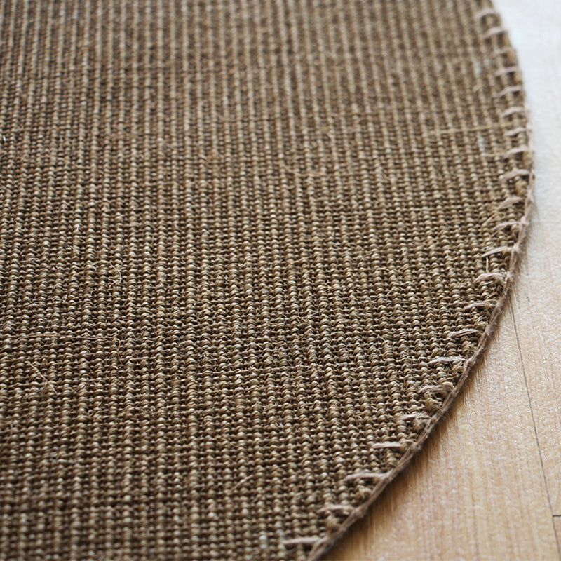 Avtoit | Brown Living Room Rug Rustic Solid Color Rug Sisal Washable Non-Slip Back Pet-Friendly Rug
