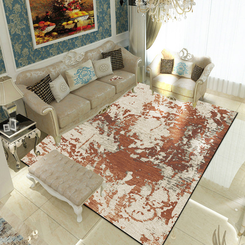 Avtoit | Multicolor Living Room Rug Industrial Abstract Rug Polyester Washable Non-Slip Back Pet-Friendly Rug