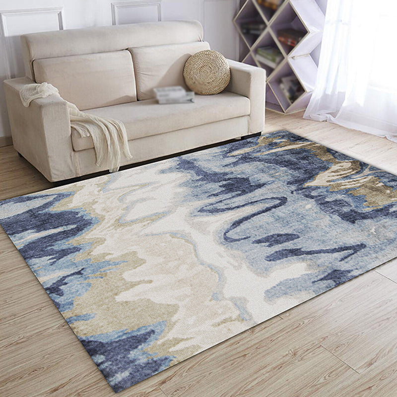 Avtoit | Multicolor Abstract Carpet Polyester Industrial Carpet Pet Friendly Washable Non-Slip Rug for Living Room