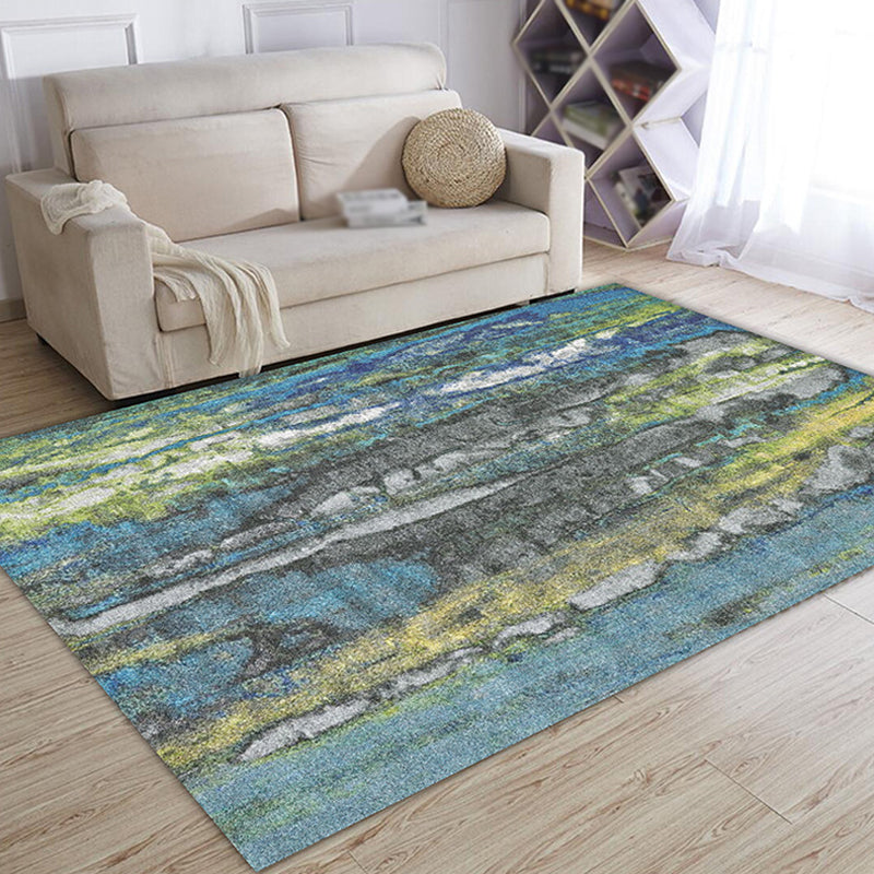 Avtoit | Multicolor Abstract Carpet Polyester Industrial Carpet Pet Friendly Washable Non-Slip Rug for Living Room