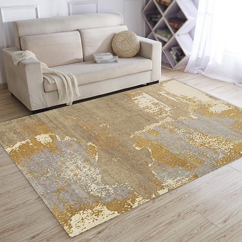 Avtoit | Multicolor Living Room Rug Industrial Abstract Rug Polyester Washable Non-Slip Back Pet-Friendly Rug
