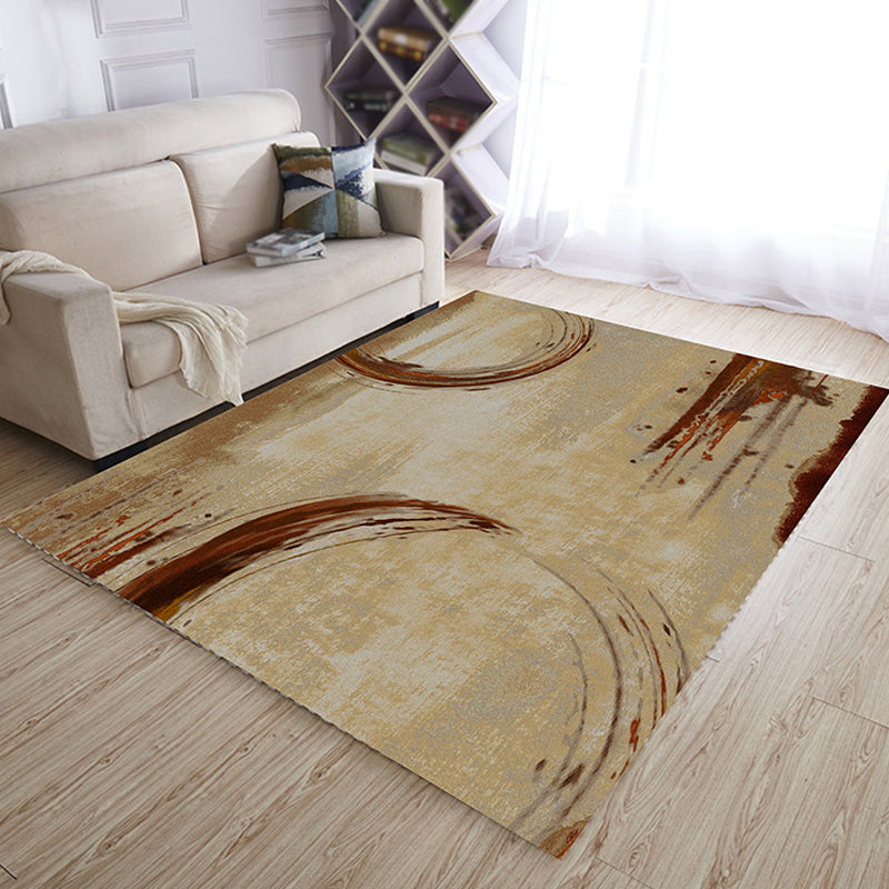 Avtoit | Multicolor Living Room Rug Industrial Abstract Rug Polyester Washable Non-Slip Back Pet-Friendly Rug