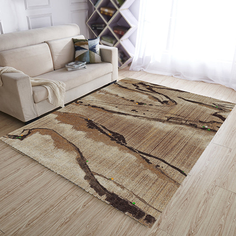 Avtoit | Multicolor Living Room Rug Industrial Abstract Rug Polyester Washable Non-Slip Back Pet-Friendly Rug