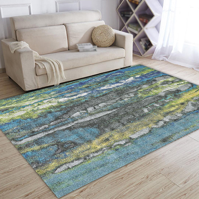 Avtoit | Fancy Abstract Rug Multicolor Industrial Rug Polyester Pet Friendly Washable Non-Slip Rug for the Bedroom