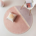 Avtoit | Creative Color Block Carpet Pink Minimalist Carpet Chenille Pet Friendly Washable Anti-slip Area Rug for Study