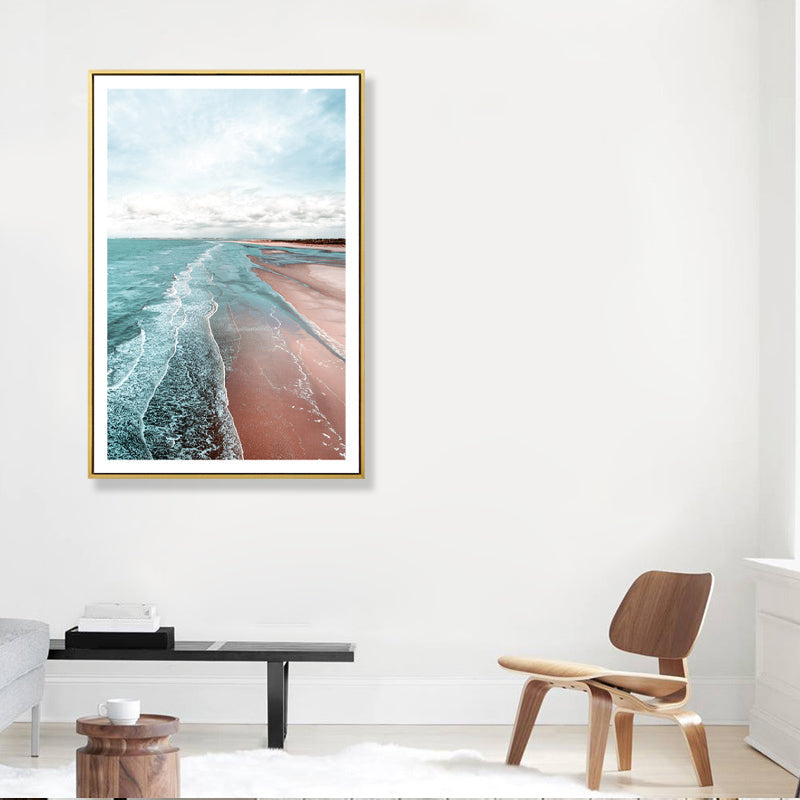 Avtoit | Beach canvas tropical serene seascape wall art print in green, multiple sizes available