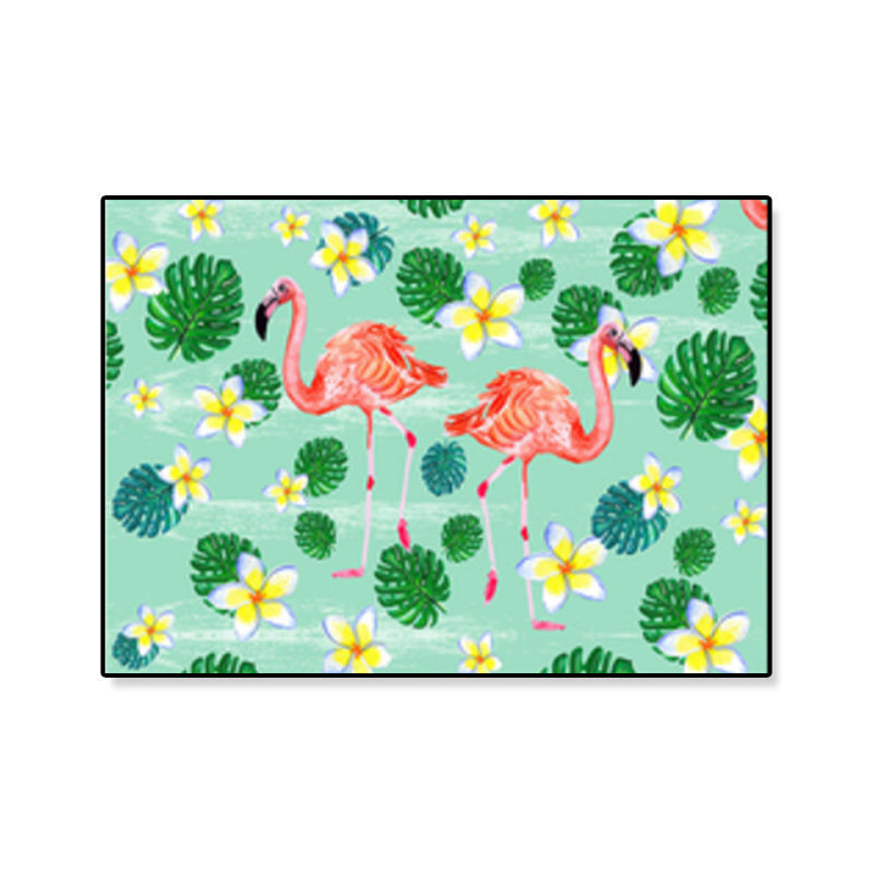 Avtoit | Flamingo Print Painting Tropical Stylish Textured Canvas Wall Art for Dining Room