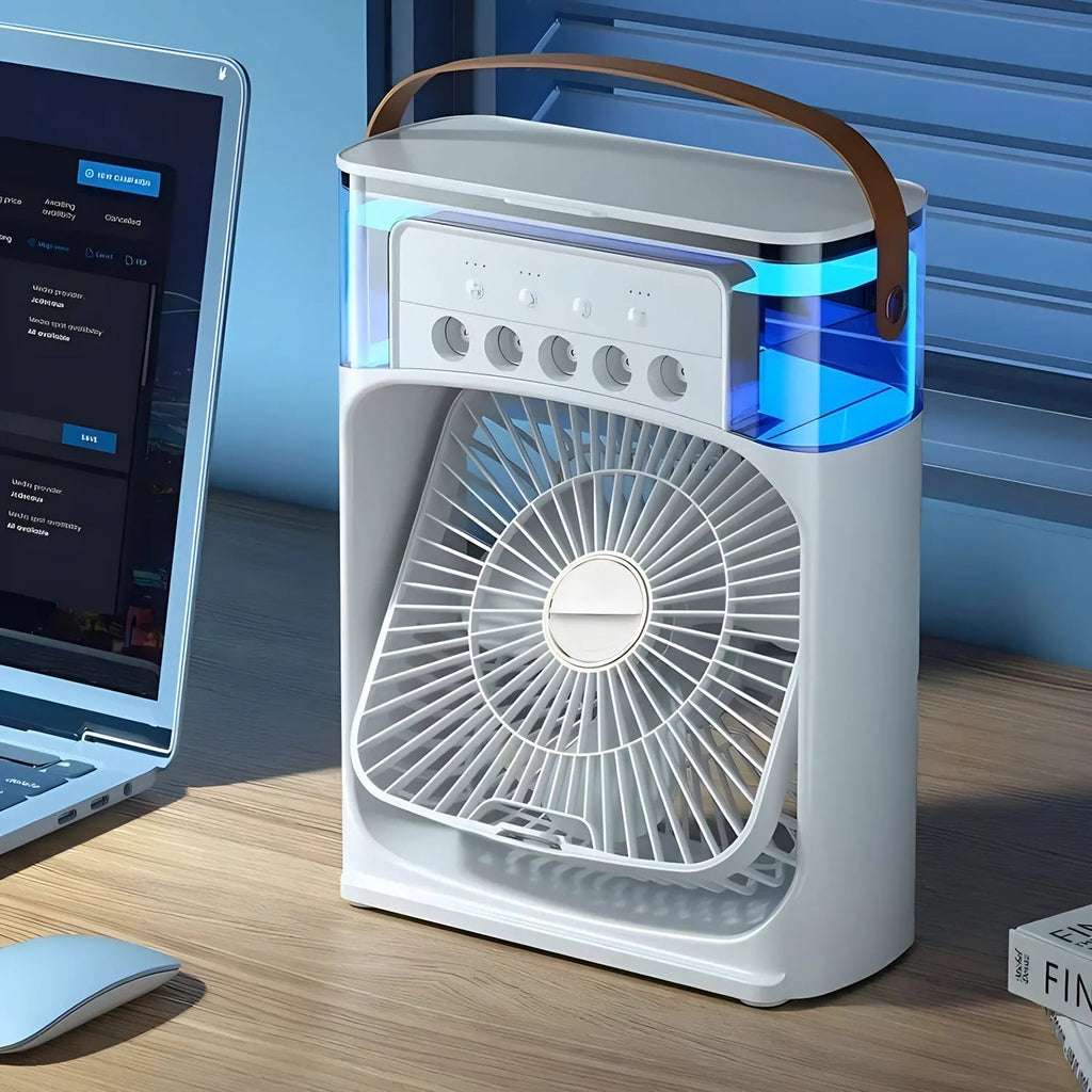 Avtoit | 3-in-1 Air Cooler, Humidifier & Fan with LED Light – Portable USB Air Conditioner for Home & Office