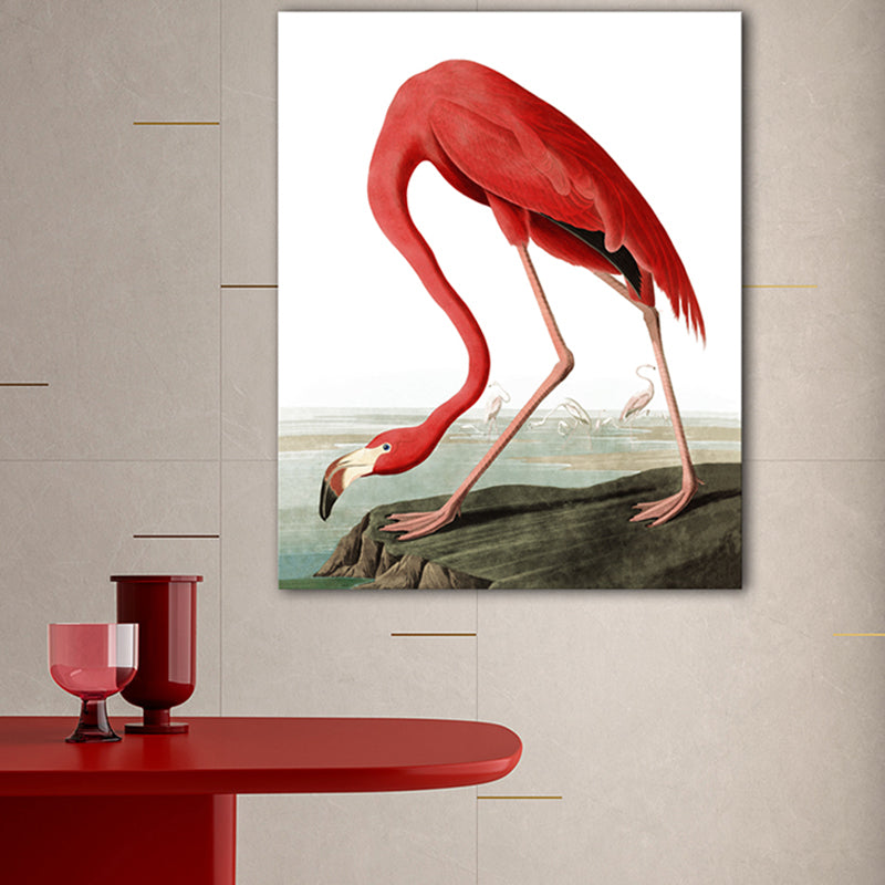 Avtoit | Tropical flamingo pattern canvas print texture pink wall decoration for home decor