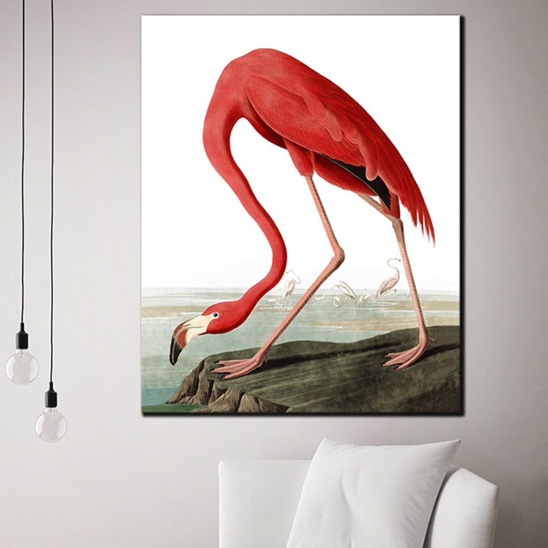 Avtoit | Tropical flamingo pattern canvas print texture pink wall decoration for home decor