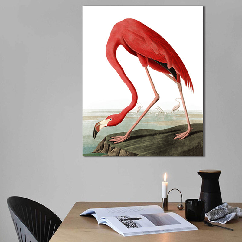 Avtoit | Tropical flamingo pattern canvas print texture pink wall decoration for home decor
